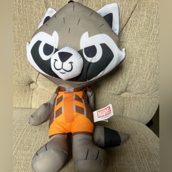 Marvel Guardians Of The Galaxy Rocket Raccoon Plush Stuffed Animal - Picture 1 of 3